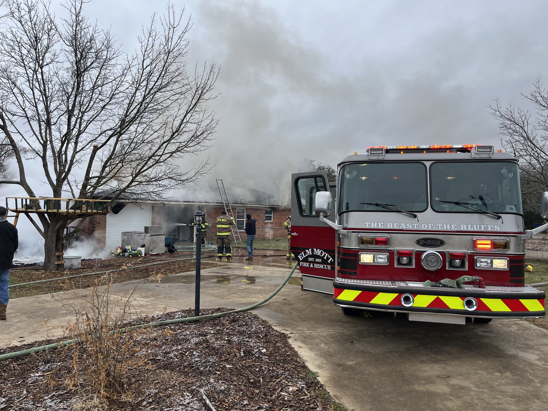 The Beast on scene at a structure fire